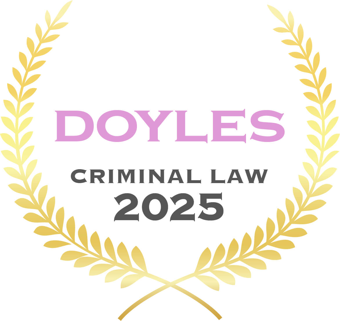 Doyles Criminal Law 2025 Badge